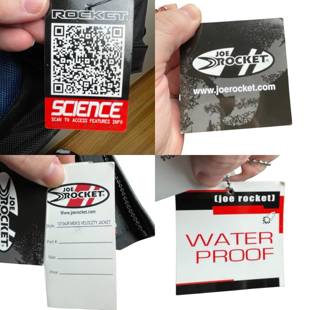 Joe Rocket Mens NWT Velocity Mesh Padded Street Motorcycle Jacket & Liner Sz L - Picture 16 of 16